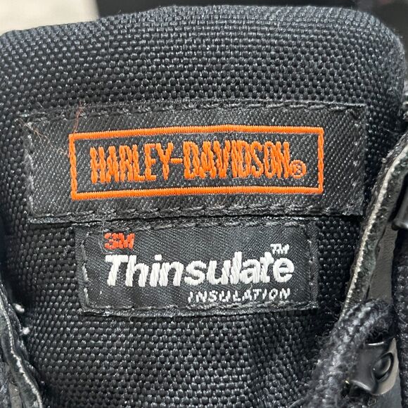 Harley Davidson Leather Waterproof Motorcycle Boots Black FXRG5 FXRG-5 Mens 11.5 - Picture 3 of 12